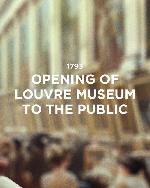 1793 Opening of Louvre Museum to the public